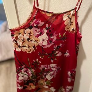 Missguided floral slip dress.